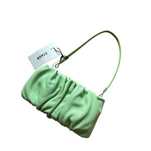 STAUD BEAN COVERTIBLE BAG (AGAVE)- Suede lining and removable shoulder strap.